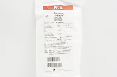 Terumo RSS401 Pinnacle Introducer Sheath 4Fr x 10cm x 0.035inch x 0.035inch